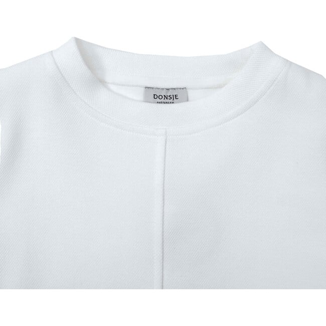 Fernant Crew Neck 2-Pocket Panel T-Shirt, Off-White - T-Shirts - 4