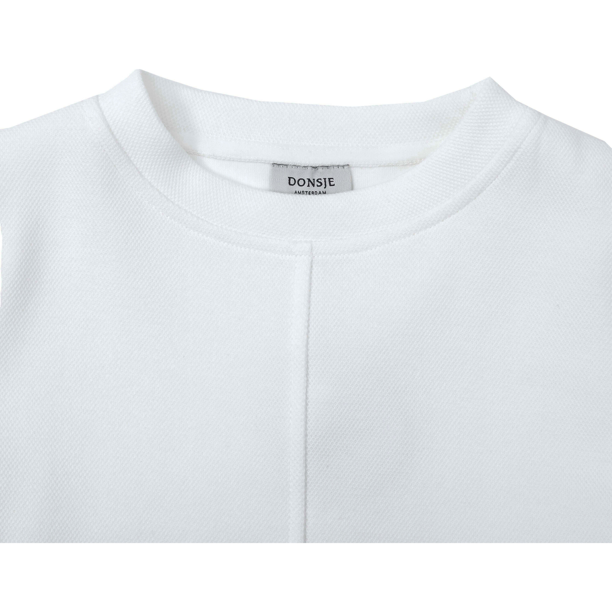Fernant Crew Neck 2-Pocket Panel T-Shirt, Off-White - Donsje