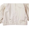 Riviere Mock Collar Drop Shoulder Puff Sleeve Jacket, Ecru - Jackets - 6