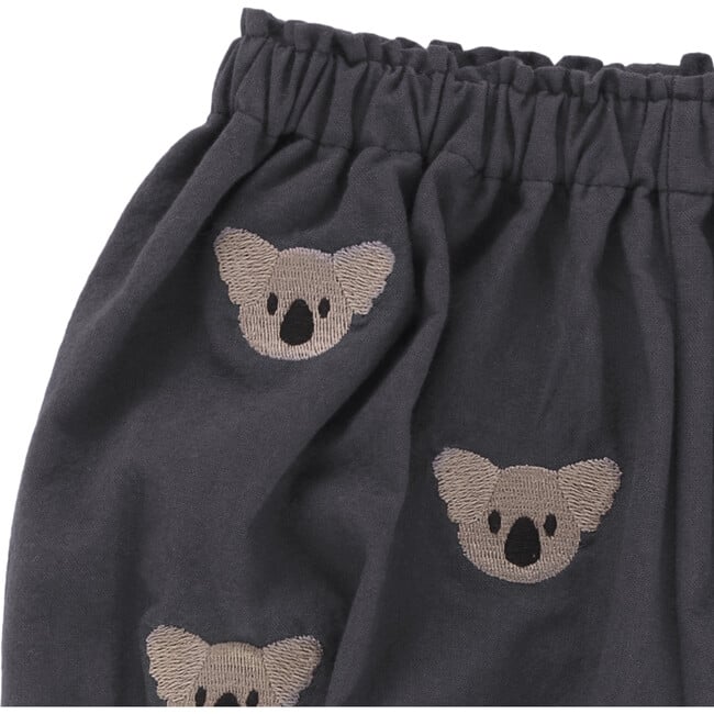 Carson Koala Embroidered Bloomers, Iron Grey - Bloomers - 3