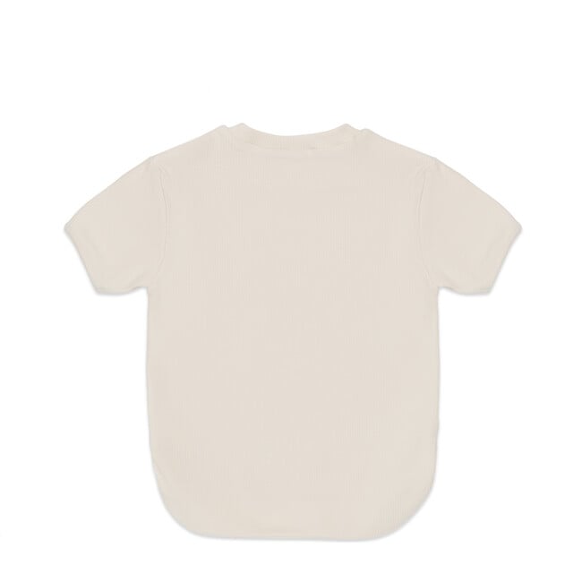 Cones Short Sleeve Rounded Hem T-Shirt, Warm White - T-Shirts - 3