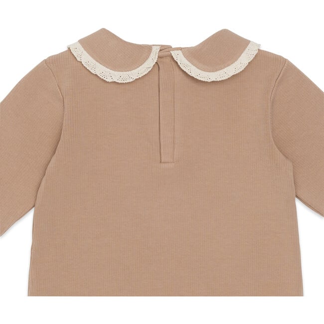 Diete Long Sleeve Long Sleeve Bodysuit, Rose Mocha - Onesies - 7