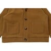 Skief Drop Shoulder 2-Pocket Cardigan, Camel - Cardigans - 5