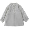 Lundi Peter Pan Collar A-Line Blouse, Feather Grey - Blouses - 1 - thumbnail