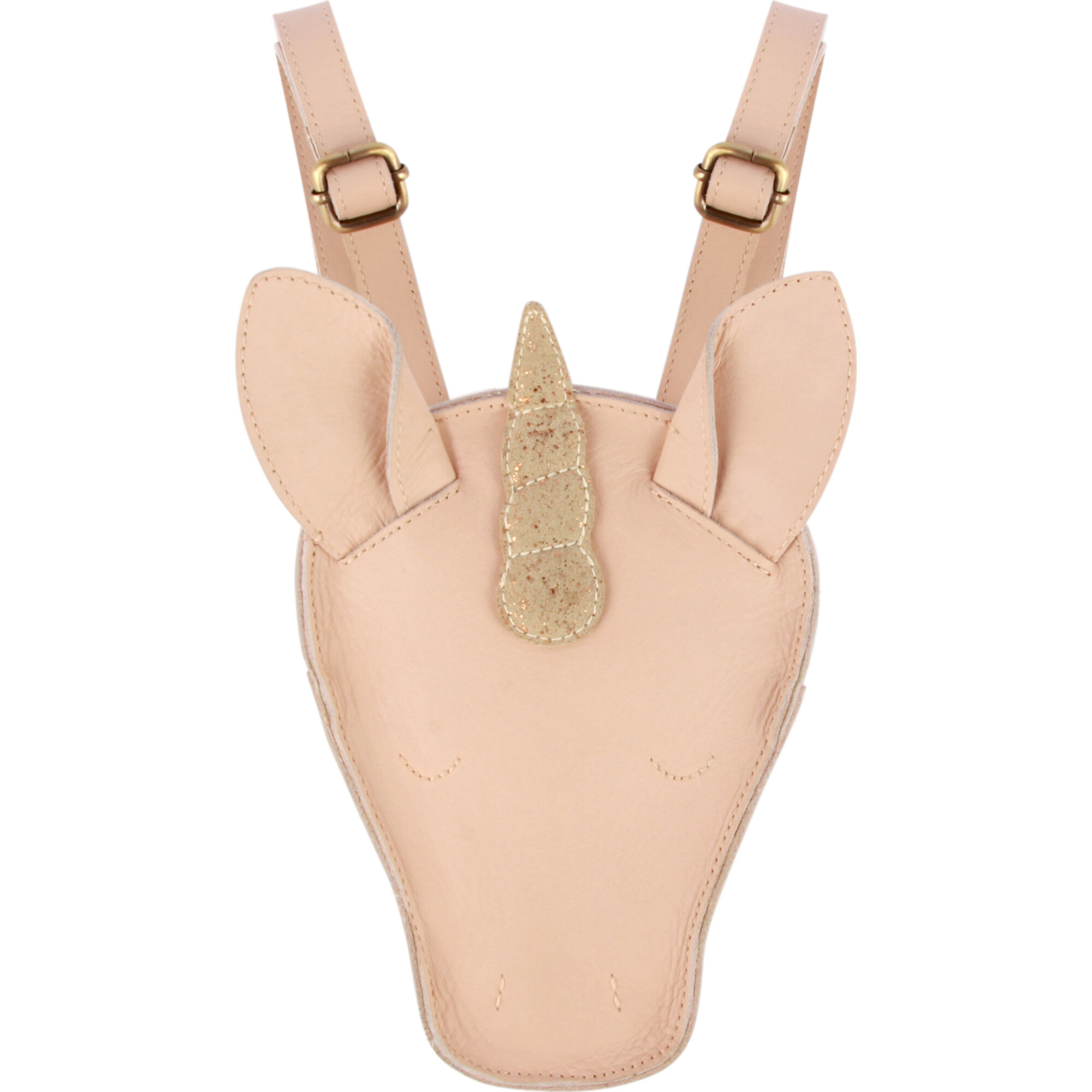 Kapi Unicorn Special Leather Backpack, Light Rose - Backpacks - 1