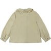 Luana Ruffled Peter Pan Collar Long Sleeve Blouse, Vintage Hay - Blouses - 3