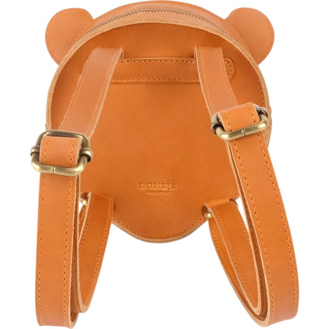 Kapi Tiger Classic Leather Backpack, Camel - Backpacks - 3