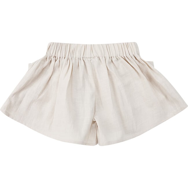 Mary 2-Front Pocket Wide Leg Shorts, Crispy White - Shorts - 3