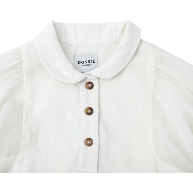 Lundi Peter Pan Collar A-Line Blouse, Lily White - Blouses - 4