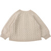 Loena Cable Knit Drop Shoulder Cardigan, Soft Sand - Cardigans - 3