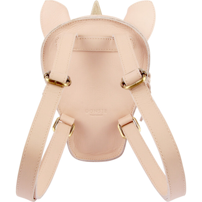 Kapi Unicorn Special Leather Backpack, Light Rose - Backpacks - 4