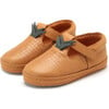 Bowi Pineapple Leather Velcro Strap Shoes, Caramel - T-Straps - 1 - thumbnail