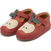 Bowi Apple Leather Velcro Strap Shoes, Red Clay - T-Straps - 1 - thumbnail