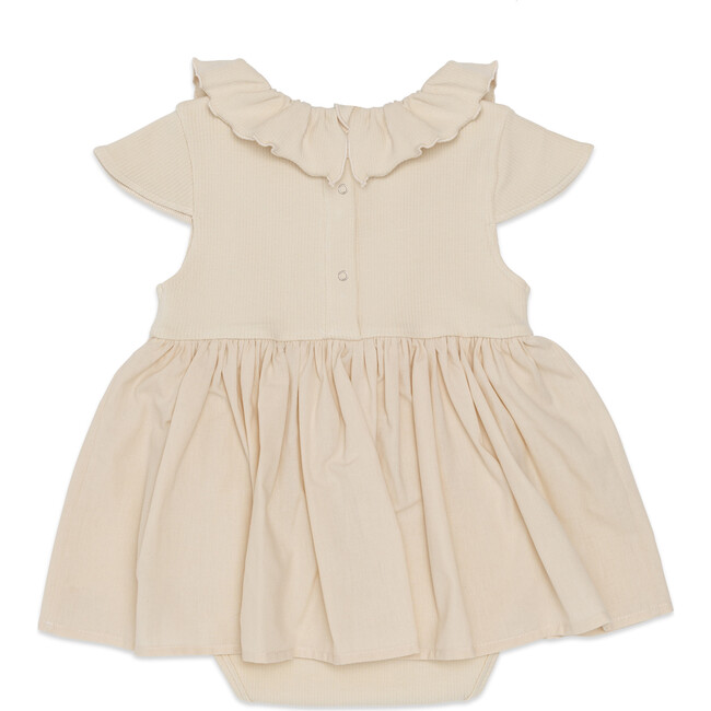 Brielle Ruffle Collar Cap Sleeve Dress, Macaroon - Dresses - 3