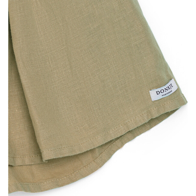 Jorin Wide Leg Flowy Shorts, Khaki Green - Shorts - 4