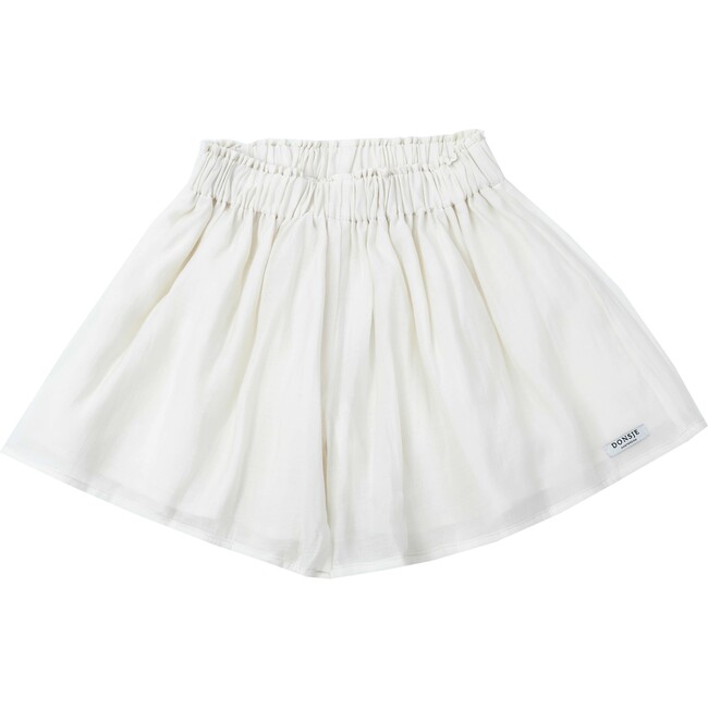 Brienz Pleated Wide-Leg Shorts, Lily White