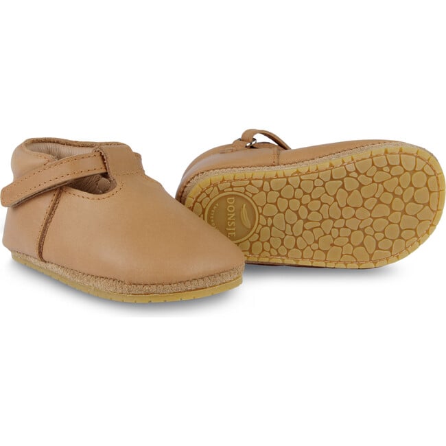 Elia Nubuck T-Bar Shoes, Caramel - Crib Shoes - 4