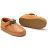 Bowi Pineapple Leather Velcro Strap Shoes, Caramel - T-Straps - 6