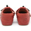 Bowi Apple Leather Velcro Strap Shoes, Red Clay - T-Straps - 5