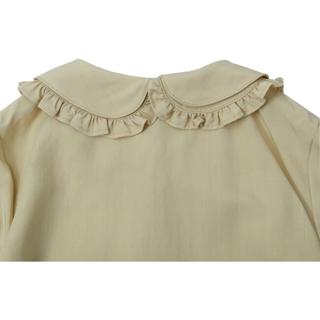 Luana Ruffled Peter Pan Collar Long Sleeve Blouse, Vintage Hay - Blouses - 6