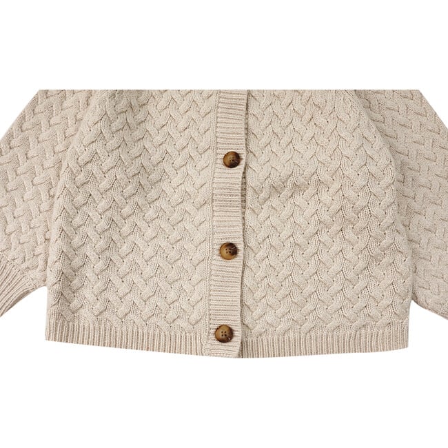 Loena Cable Knit Drop Shoulder Cardigan, Soft Sand - Cardigans - 5