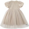 Ambre Puff Sleeve Smock Tutu Dress, Warm White - Dresses - 1 - thumbnail