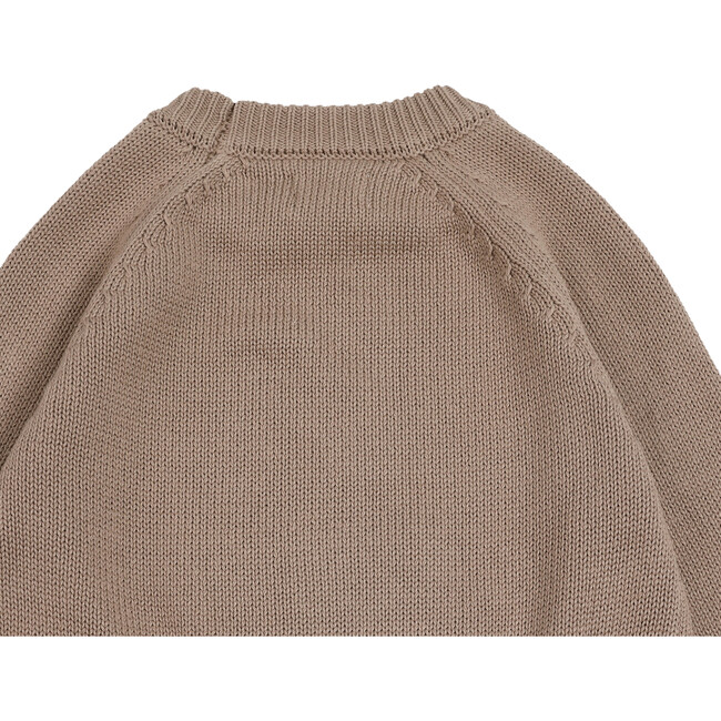 Loeke Bear Single Pocket Drop Shoulder Sweater, Hazelnut - Sweaters - 5