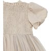 Ambre Puff Sleeve Smock Tutu Dress, Warm White - Dresses - 6