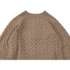 Loena Cable Knit Drop Shoulder Cardigan, Latte Melange - Cardigans - 8