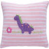 Dinosaur Pillow, Pink - Decorative Pillows - 1 - thumbnail