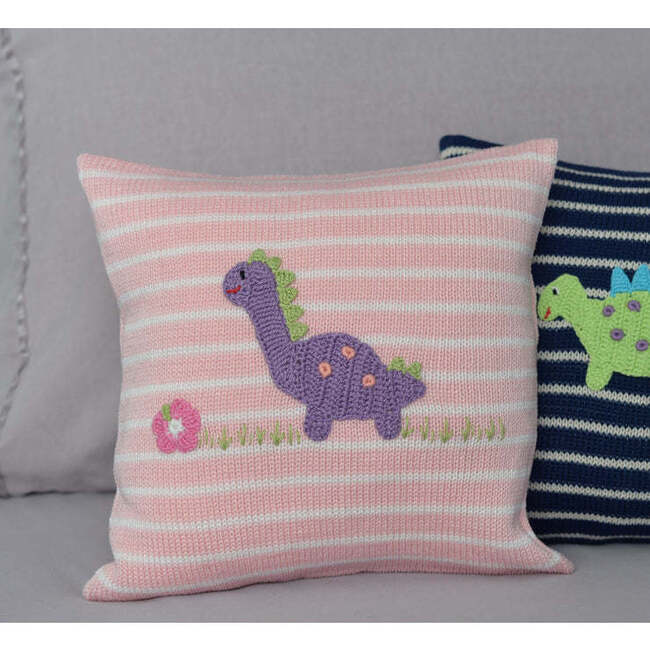 Dinosaur Pillow, Pink - Decorative Pillows - 3