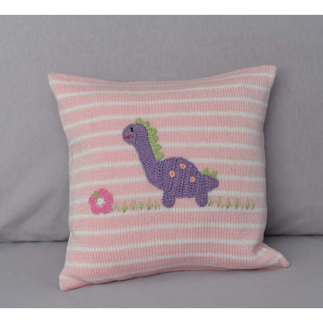 Dinosaur Pillow, Pink - Decorative Pillows - 4