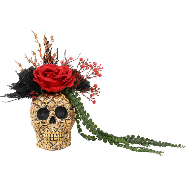 Halloween Floral Arrangement with Rose String Of Peas