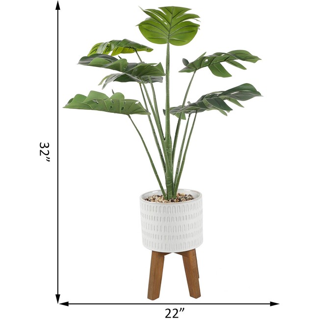 Faux Split-Leaf In Raindrop Stand - Plants - 3