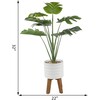 Faux Split-Leaf In Raindrop Stand - Plants - 3