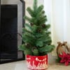 Faux Christmas Tree In Red Cityscape Ceramic Pot - Trees - 2