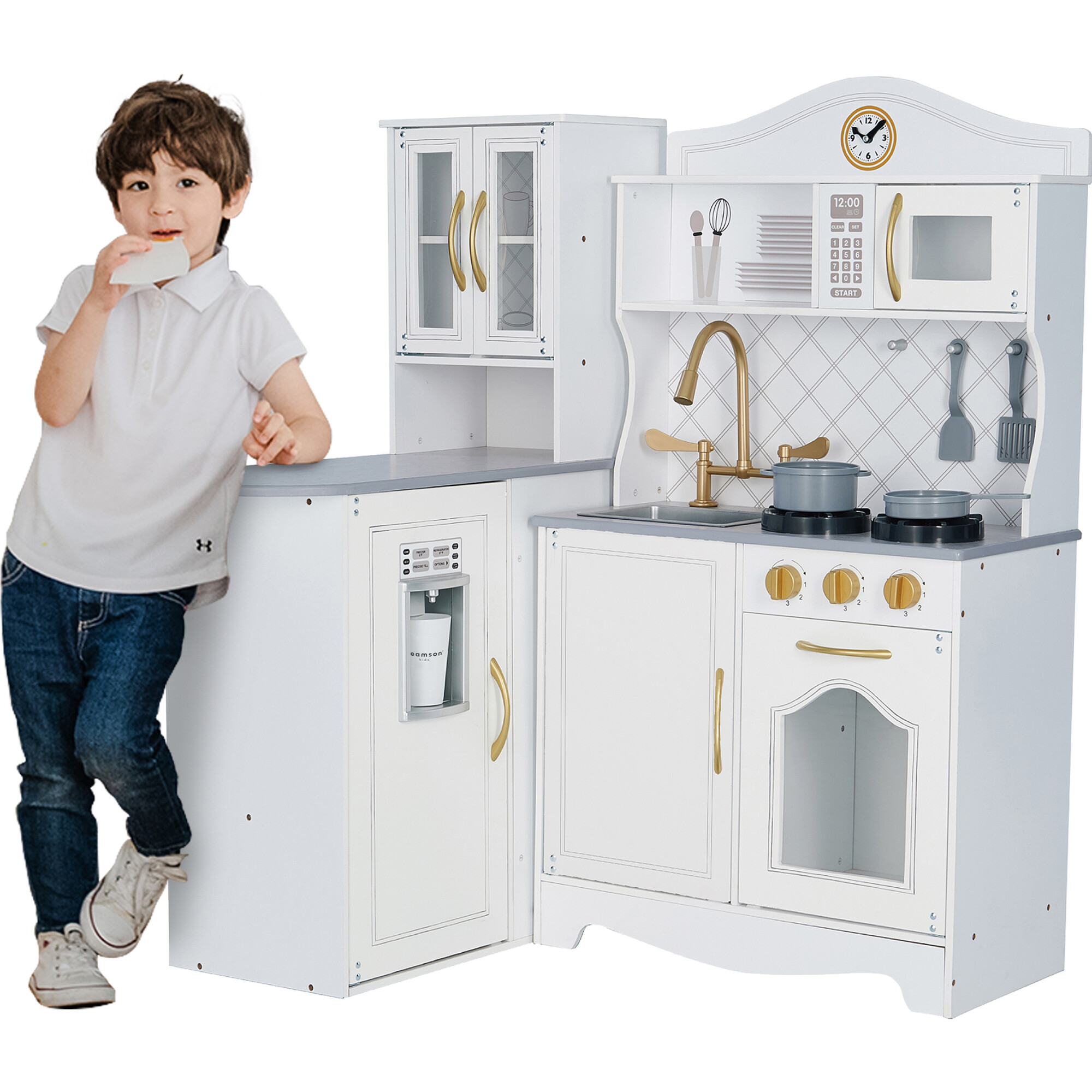 Kids kitchen white on sale