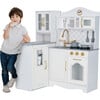 Little Chef Upper East Retro Play Kitchen, White/Gold - Play Kitchens - 1 - thumbnail