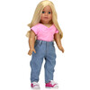 18" Doll High Waist Retro Denim Jeans, Indigo Blue - Doll Accessories - 1 - thumbnail