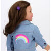 18" Doll Rainbow Jean Jacket, Indigo Blue - Doll Accessories - 1 - thumbnail