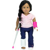 18" Doll Wheelchair & Crutch Set, Hot Pink - Doll Accessories - 1 - thumbnail