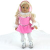 18" Doll, Ice Skating Gown, Panties, Ponytail Holder, Silver Ice Skates & Tights - Doll Accessories - 1 - thumbnail