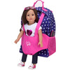 18" Doll Polka Dot Doll Carrier Backpack, Navy - Doll Accessories - 1 - thumbnail