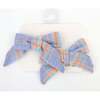 Mandras Plaid Bow Clips, Periwinkle - Hair Accessories - 1 - thumbnail