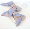 Mandras Plaid Bow Clips, Periwinkle - Hair Accessories - 2