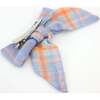 Mandras Plaid Bow Clips, Periwinkle - Hair Accessories - 3