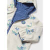 Tropical Print Windbreaker, Blue - Jackets - 3