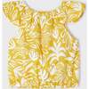 Tropical Print Blouse, Yellow - Blouses - 3