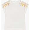 Tassel Embroidered T-Shirt, White - T-Shirts - 1 - thumbnail