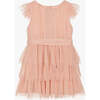 Pleated Tulle Dress, Peach - Dresses - 1 - thumbnail